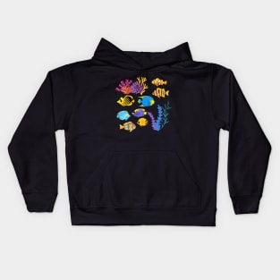 A story of the sea, a tropical fish Kids Hoodie